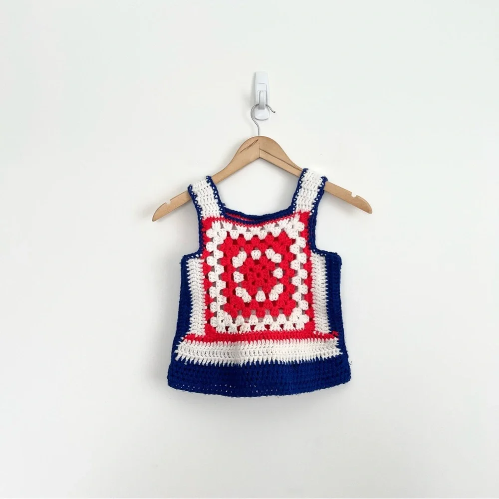 Granny Square Vintage Vest Top - Picture 3 of 6